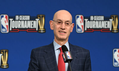 Dec 9, 2023; Las Vegas, Nevada, USA; NBA commissioner Adam Silver at a press conference before the NBA In-Season Tournament Championship game between the Los Angeles Lakers and Indiana Pacers at T-Mobile Arena. Mandatory Credit: Candice Ward-USA TODAY Sports