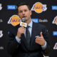 Jun 24, 2024; El Segundo, CA, USA; Los Angeles Lakers head coach JJ Redick speaks to the media during an introductory news conference at the UCLA Health Training Center. Mandatory Credit: Jayne Kamin-Oncea-USA TODAY Sports