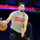 Dec 18, 2023; Philadelphia, Pennsylvania, USA; Chicago Bulls guard Zach LaVine before a game against the Philadelphia 76ers at Wells Fargo Center. Mandatory Credit: Bill Streicher-USA TODAY Sports