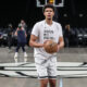 Mar 19, 2024; Brooklyn, New York, USA; Brooklyn Nets forward Cameron Johnson (2) warms up prior to the game against the New Orleans Pelicans at Barclays Center. Mandatory Credit: Wendell Cruz-USA TODAY Sports