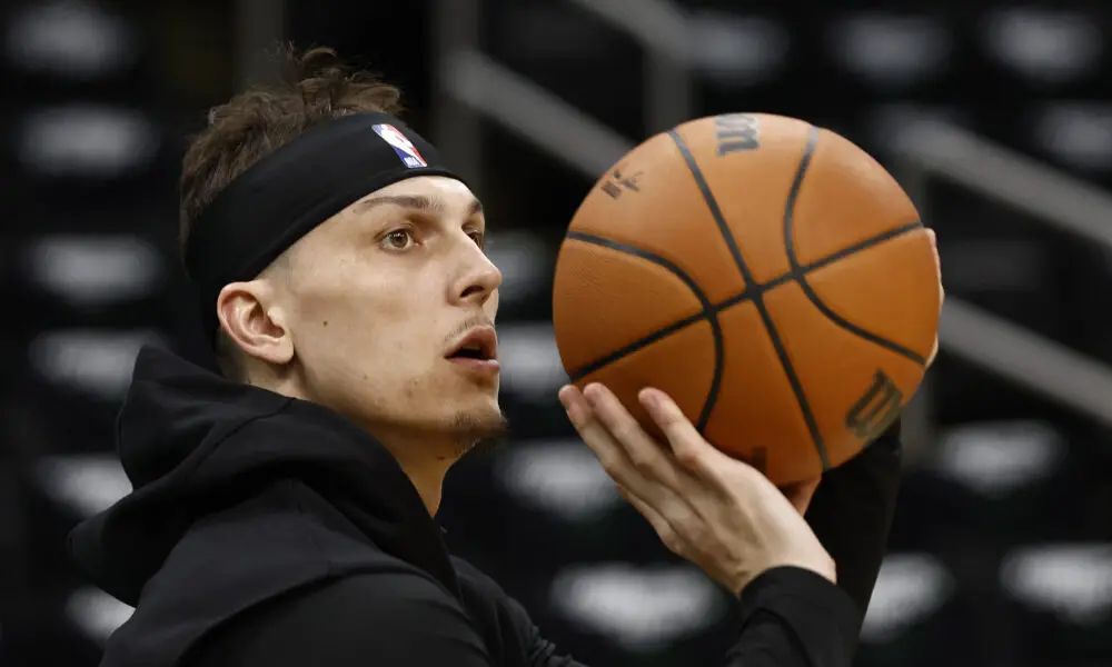 May 1, 2024; Boston, Massachusetts, USA; Miami Heat guard Tyler Herro (14) warms up prior to their game against the Boston Celtics in game five of the first round of the 2024 NBA playoffs at TD Garden. Mandatory Credit: Winslow Townson-USA TODAY Sports